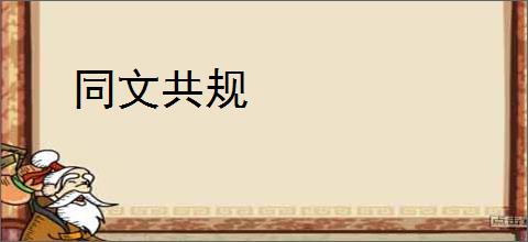 同文共规