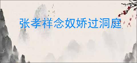 张孝祥念奴娇过洞庭